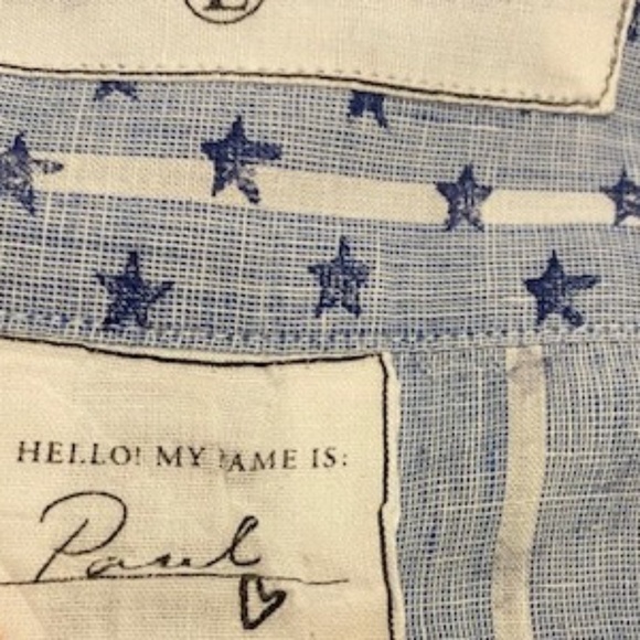 Frank & Eileen Men's Stars and Stripes Button Up Shirt Size L - Picture 3 of 8